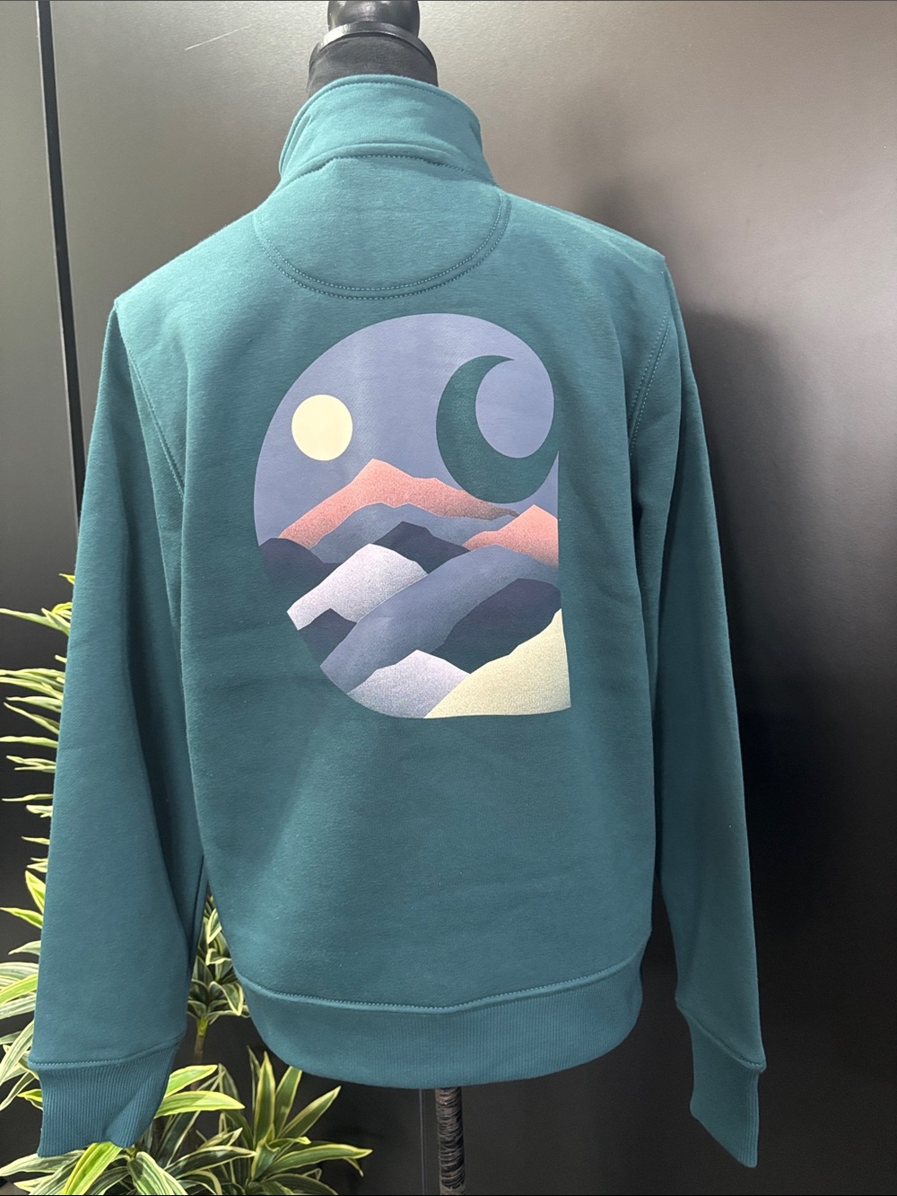 Carhartt Relaxed Fit,midweight,quarter zip,mock neck,fleece lined,graphic,pocket